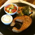 LuvSS's cooksnap of when they made サーモンステーキのタイム香るチーズ添え.