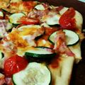 *neige*'s cooksnap of when they made ズッキーニとウインナーのピザ☆.