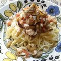 electoon's cooksnap of when they made ☆冷製☆　トマトとなすのおいしいパスタ.