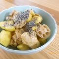 そらてんママ's cooksnap of when they made 鶏肉とレンコンとさつまいもの甘辛炒め♪.