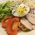 mayu_fu's cooksnap of when they made こんにゃく麺できゅうりとイカのビピン麺.