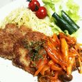 KUMI KUMI's cooksnap of when they made 豚ロース・パン粉焼き野菜ソースがけ.
