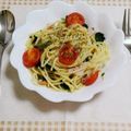 え〜りぃ's cooksnap of when they made ほうれん草とハムのパスタ.