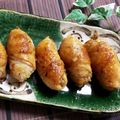 ３匹の大ぶたママ's cooksnap of when they made ☆鶏皮巻きおにぎり☆.