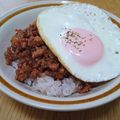 isanya's cooksnap of when they made ピリ辛そぼろ丼〜半熟卵のせ.