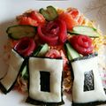 arcoisis's cooksnap of when they made ちらし寿司 お寿司ケーキ 100日祝い.