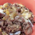 shiranao's cooksnap of when they made 簡単美味！牛とじ丼♪.