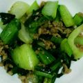 たあぼう☆'s cooksnap of when they made 青梗菜ひき肉炒め.