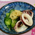keltutin's cooksnap of when they made いかときゅうりの酢の物.