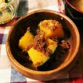 メダカの赤ちゃん's cooksnap of when they made 簡単☆かぼちゃのそぼろ煮.