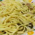 ぽちもち's cooksnap of when they made 簡単★きのことベーコンのクリームパスタ.