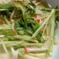 さざんか©'s cooksnap of when they made お弁当に☆水菜とカニカマの和え物♪.