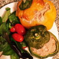 サミイ's cooksnap of when they made 絞り出し方式☆まるごとピーマンの肉詰め！.