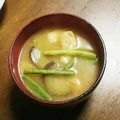 みみりん♪♪'s cooksnap of when they made 基本の味噌汁 茄子 いんげん油あげ.