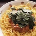 ぴとぽ's cooksnap of when they made 簡単&激ウマ！梅シソ納豆パスタ.