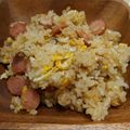 北端みはる's cooksnap of when they made 約5分？！卵とウインナーのソースご飯！.