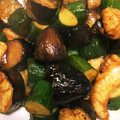 クックXJZR7R☆'s cooksnap of when they made ササミと茄子とおばけきゅうりの甘辛炒め.
