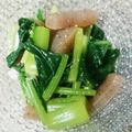 ☆めめめ★'s cooksnap of when they made ヘルシー！小松菜とこんにゃくのごま和え！.
