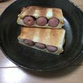 なかつさかたいふ's cooksnap of when they made 【フライパンで】サクサクホットサンド☆.