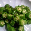 月穂姫's cooksnap of when they made オクラのおかかごま油和え.