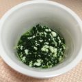 ✿❀✿❀'s cooksnap of when they made 離乳食に☆ベビー用ほうれん草の白和え.