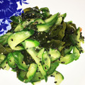 イチゴ3's cooksnap of when they made きゅうりとわかめのハニー梅肉和え.