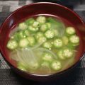 まいちゃん☆★'s cooksnap of when they made *簡単カワイイ☆オクラのとろりんスープ♡.