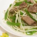 mmameco's cooksnap of when they made 豚コマピーマンもやし炒め.