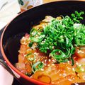 あきっぷりん's cooksnap of when they made 黄身醤油づけビンチョウマグロ丼.