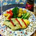 sakuraロゼット's cooksnap of when they made ほうれん草のバター炒めinチーズオムレツ.