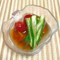 にきけん's cooksnap of when they made オクラとトマトの揚げ浸し.