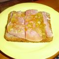 PARNELL's cooksnap of when they made ハム＆ママレード　トースト♪.