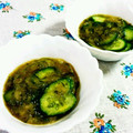 SP♪'s cooksnap of when they made 胡瓜とめかぶのおろし和え.
