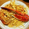 ☆♪みるきぃ♪☆'s cooksnap of when they made 夫が作る渡り蟹のトマトクリームスパゲティ.