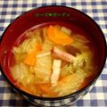 ローズ❤︎ガーデン's cooksnap of when they made 簡単☆白菜とベーコンスープ.