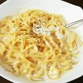 さと0122's cooksnap of when they made 焼そば麺代用☆時短クリームスパゲッティ.