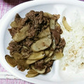 ワンコ好き's cooksnap of when they made 牛肉とヤマイモのオイスターソース炒め✨.