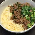 o料理見習君o's cooksnap of when they made 肉味噌釜玉うどん.