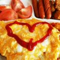 奏萪♪'s cooksnap of when they made 5分で簡単オムライス.