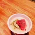 二角形's cooksnap of when they made ✿ジャムきな粉に♡ヨーグルト✿.