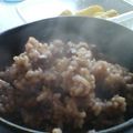 みどちー's cooksnap of when they made 玄米黒豆ご飯.