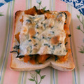 うに子's cooksnap of when they made かぼちゃの煮物をリメイクしてトーストに♬.