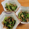 i_yokan's cooksnap of when they made 小松菜と小エビのゴマ和え♪.