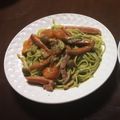 tomtaka's cooksnap of when they made エビとアスパラのジェノベーゼパスタ♪.