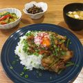 riho⍤⃝﻿'s cooksnap of when they made 豚ばらとニンニクの芽のスタミナ丼。.