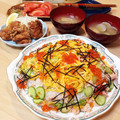 マダムアツコ's cooksnap of when they made ごちそう秋鮭といくら醤油漬けのちらし寿司.