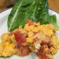 temchan's cooksnap of when they made トマトとチーズのスクランブルエッグ☆.