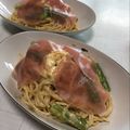 九道礼菜's cooksnap of when they made 簡単！クリームチーズとたまごのパスタ.