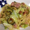 クックB1KOHM☆'s cooksnap of when they made ゴーヤとキャベツとベーコンの和風パスタ.