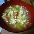 K/S's cooksnap of when they made ブイヨンスープ（レタススープ）.
